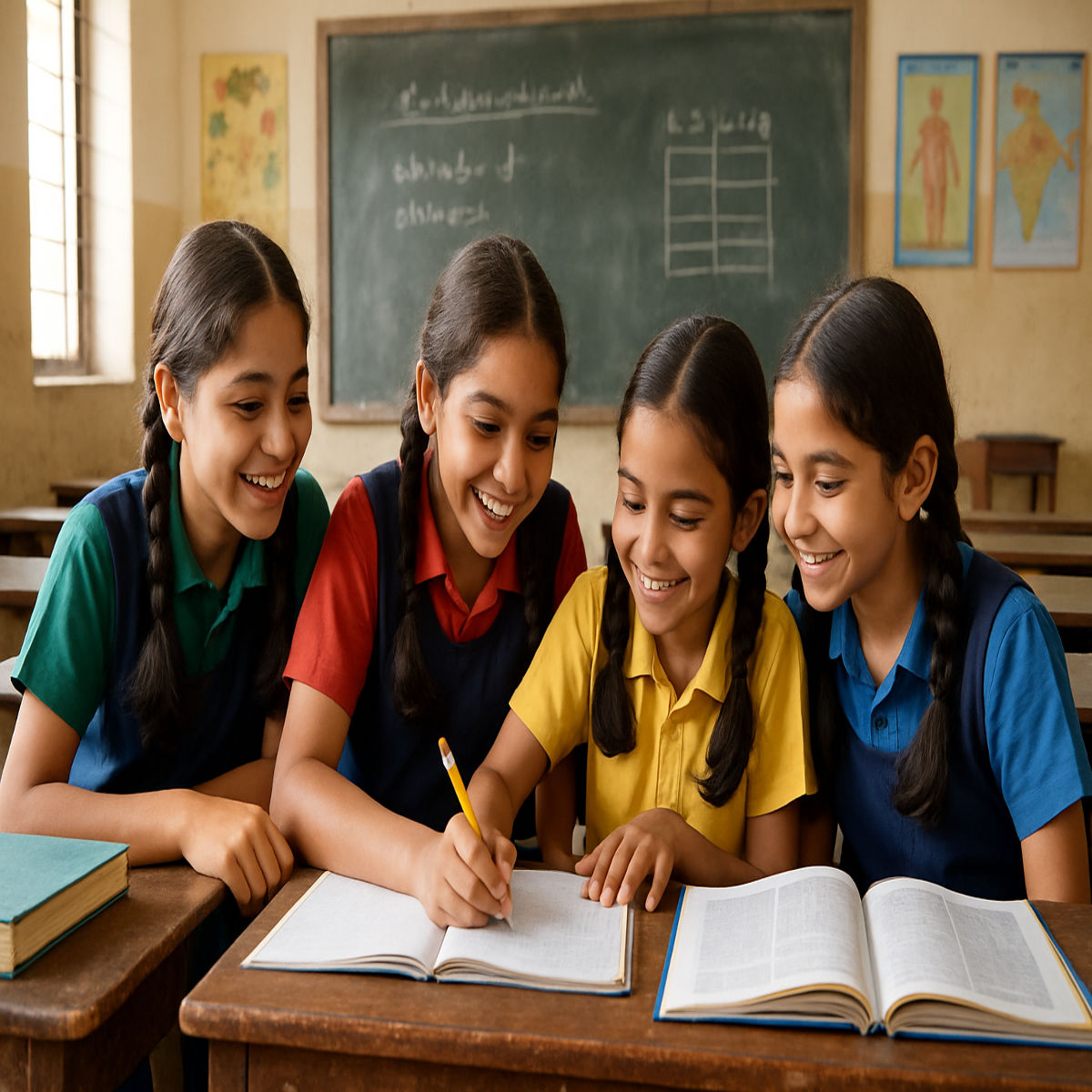 Image symbolizing the growth in girl student enrolment across India’s schools