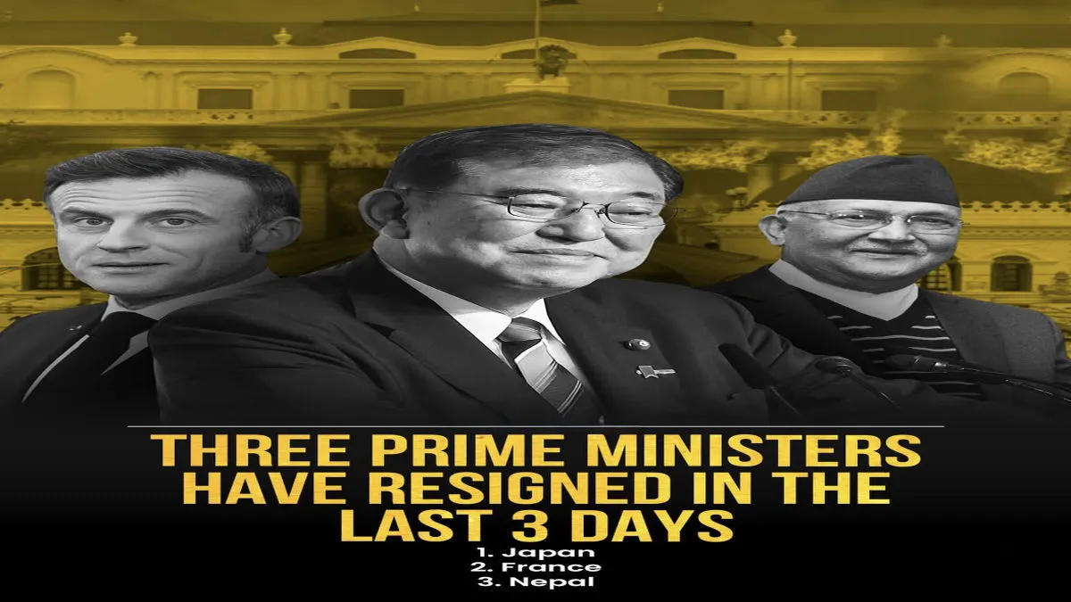 Prime Ministers of Japan, Nepal, and France resign within 7 days