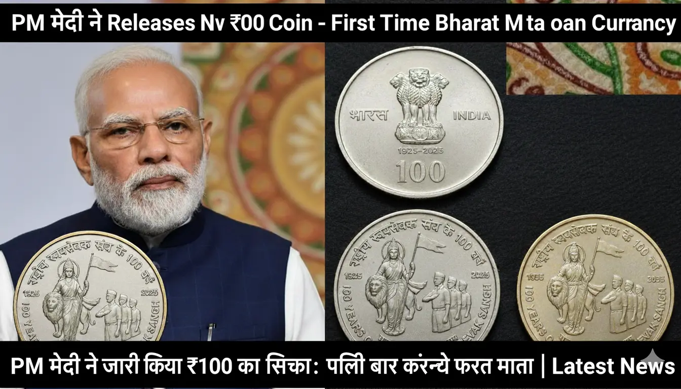PM Modi Releases New ₹100 Coin – First Time Bharat Mata on Indian Currency