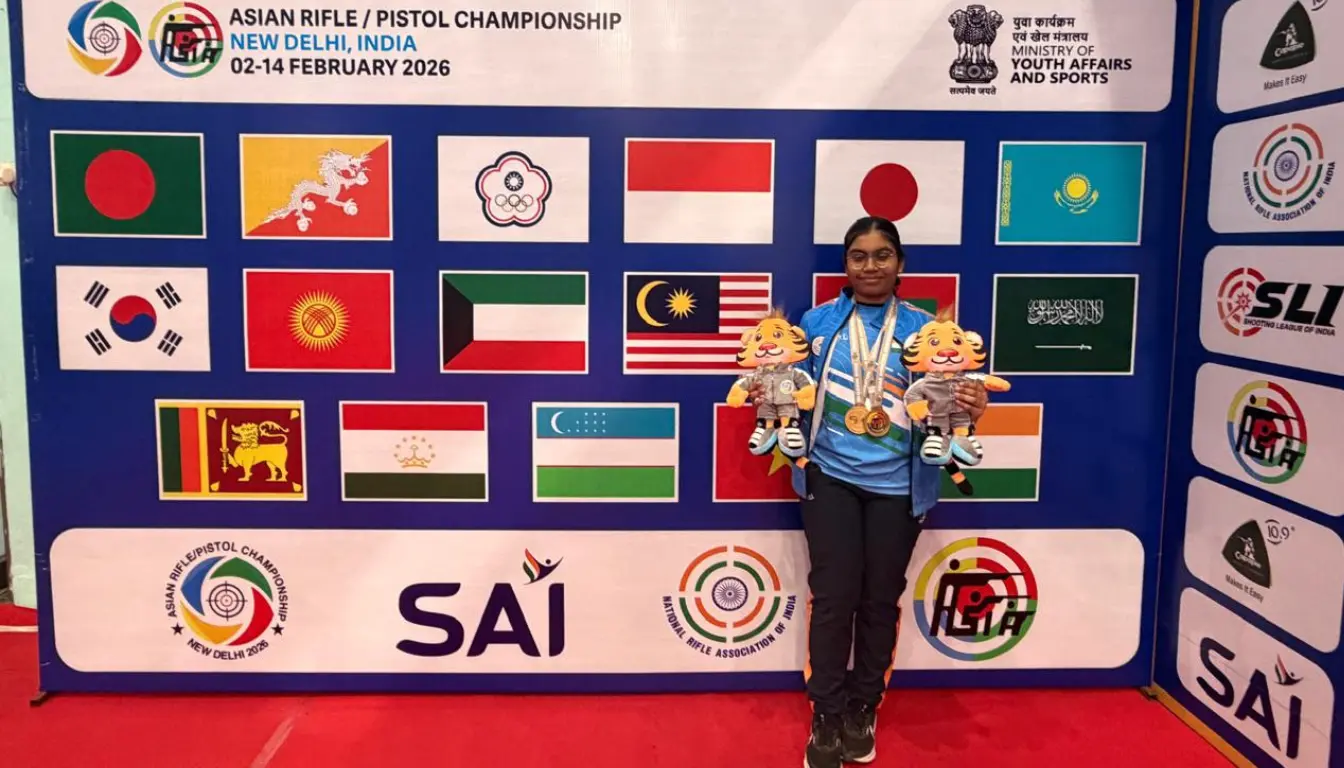 गुरुग्राम की बेटी प्रियांशी पूर्वा ने एशियन शूटिंग चैंपियनशिप 2026 में जीता गोल्ड